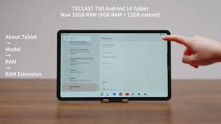 TECLAST T60 12inch Android Tablet 20GB RAM 256GB teclast TeclastTablet 12inchtablet 4GLTETablet [upl. by Nylsej981]