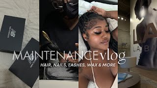 “THAT GIRL” REALISTIC MAINTENANCE VLOG flip over fulani braids nails amp more  DAHRIEE THE FOLL [upl. by Ahsieat]