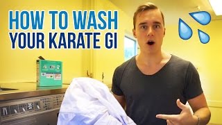 HOW TO WASH YOUR KARATE GI  Karate Uniform Washing — Jesse Enkamp [upl. by Ameehs130]