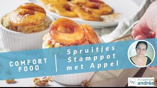 Recept voor een Spruitjes stamppot met gebakken appel en spekjes [upl. by Crifasi476]