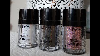 Nyx metallic glitter paillettes swatch [upl. by Annairdua]