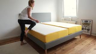 eve Mattress Unboxing and eve Bed Frame Assembly with Vicky from The Golden Bun [upl. by Lauree]