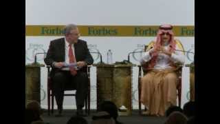 Prince Alwaleed Bin Talal Speaks at Forbes CEO Conference with Steve Forbes in Dubai P23 [upl. by Lucienne574]