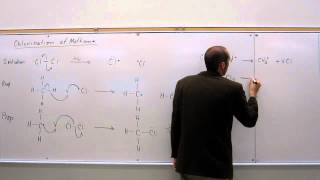 Organic Mechanism  Radical Chlorination of Methane 001 [upl. by Vernen600]