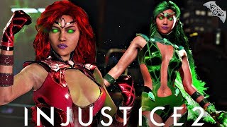 Injustice 2 Online  AWESOME STARFIRE COMBOS [upl. by Bultman]