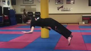 quotWorking on my hapkido fallingquot— Mackenzie Foy — 2019 [upl. by Newman]