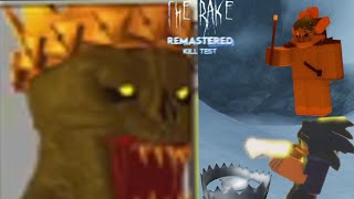 Roblox The Rake Remastered Kill Test King [upl. by Kcirdahc]