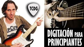 Como tocar guitarra eléctrica ejercicios de digitación Tutorial para principiantes 12 TCDG [upl. by Seiter257]