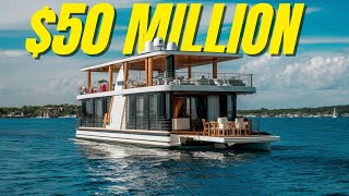 Inside the Most Luxurious Houseboats Ever  Secrets of Ultimate Luxury Houseboats [upl. by Aneloj256]