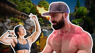 BRADLEY MARTYN TEACHES SARA SAFFARI TO PLAY FORTNITE [upl. by Naliorf]