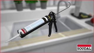 Easy system for applying silicone sealant in a Kitchen with Soudal [upl. by Nalyorf]