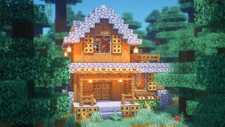 Minecraft How to Build a Spruce Starter House  Simple Survival House Tutorial [upl. by Ivz377]