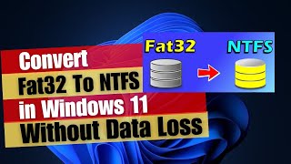 How to Convert Fat32 Volume To NTFS in Windows 11 Without Data Loss [upl. by Chui]