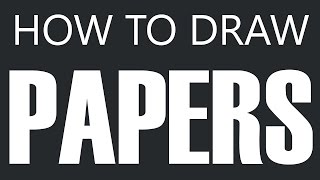 How To Draw Paper  Sheet Of Paper Drawing White Papers [upl. by Eisoj146]