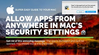 Mac  Allow Apps from Anywhere in macOS Security Gatekeeper Mojave Sierra High Sierra El Captian [upl. by Haldan]