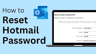 How To Reset Hotmail Password Recover Hotmail Account [upl. by Nauqal786]