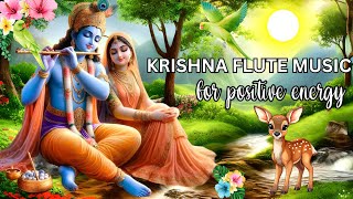 KRISHNA FLUTE MUSIC FOR POSITIVE ENERGYMEDITATION  RELAXING MUSIC MORNING FLUTEINDIAN FLUTE377 [upl. by Akehsay]