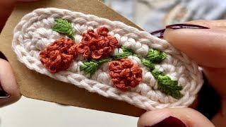 HEBILLAS DE FLORES PARA EL CABELLO A CROCHET [upl. by Arimak88]