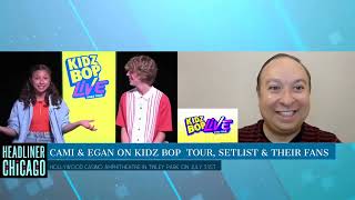 Cami amp Egan interview for Kidz Bop summer 2022 tour setlist and fans [upl. by Aerdnaxela]