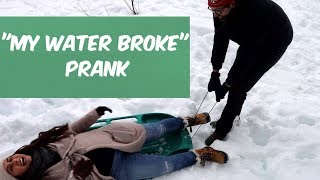 MY WATER BROKE PRANK ON HUSBAND A RARE REACTION [upl. by Bethena383]