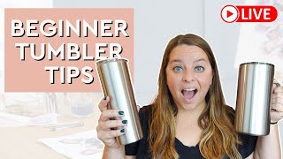 🔴 5 Tumbler Ideas for Beginners Craft With Me LIVE [upl. by Meridel]