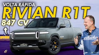 A PICAPE MAIS RÁPIDA DO MUNDO NA VOLTA RÁPIDA Rivian R1T de 847 cv encara a pista com Rubinho [upl. by Yelhs]