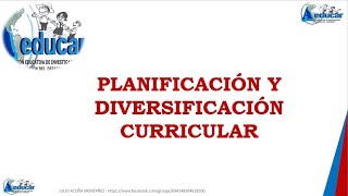 Planificación y diversificación curricular [upl. by Fabyola]