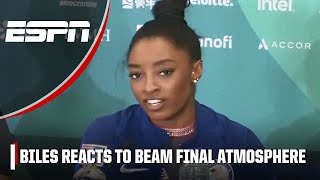 Simone Biles criticizes weird and awkward atmosphere for missing beam medal [upl. by Bevon]