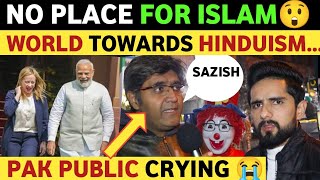 WORLD TOWARDS HINDUISM MODIS FRIEND MELONI VIRAL STATEMENT  PAKISTANI REACTION ON INDIA REAL TV [upl. by Bevash]