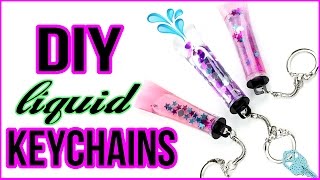 DIY Liquid Keychains Glitter Liquid Keychain DIYs [upl. by Gilroy]