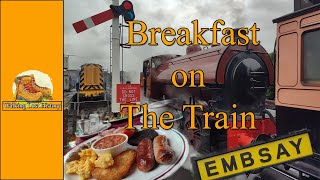 Breakfast on the train at Embsay amp Bolton Abbey Steam Railway [upl. by Azerila]