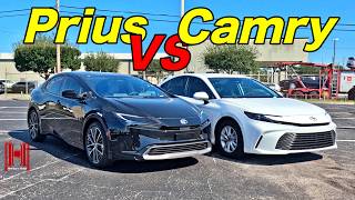 2025 Toyota Camry vs Toyota Prius Which Hybrid is Better Full Specs amp Test Drive [upl. by Dnallor689]