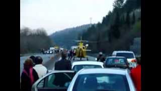 Incidente stradale con elisoccorso [upl. by Ahslek]