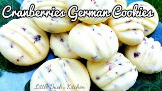 蔓越莓德式酥饼 ❤ Cranberries German Cookies [upl. by Valda360]