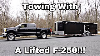 Should You Tow With A Lifted Ford F250 On 37’s  How Bad Is The MPG [upl. by Court2]