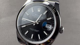 Rolex Datejust 41mm Black Dial 126300 Rolex Watch Review [upl. by Erehs777]