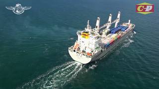 CHIPOLBROK PACIFIC heavy lift freighter by Aerial Photographer [upl. by Pachston]