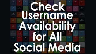 Check Username Availability for all Social Media Platforms at Once [upl. by Stark]