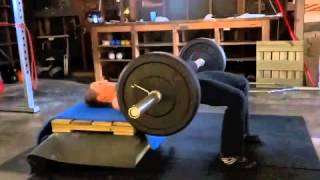 Barbell Hip Thrust ISOhold method [upl. by Ehgit]