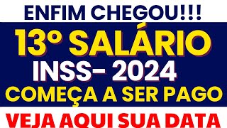 CHEGOU O DIA 13º INSS ANTECIPADO  VAI TER PAGAMENTO  CALENDÁRIO COMPLETO 2024 APOSENTADOS INSS [upl. by Shute]