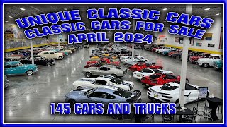 FOR SALE UNIQUE CLASSIC CARS  Classic Showroom Lot Walk  Classic Cars Street Rods Classic Trucks [upl. by Letreece]