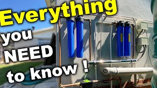 Off Grid Water System Explained  Filter System  Rainwater Harvesting  Burton Builds [upl. by Aneris]