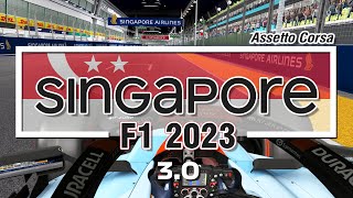 Assetto Corsa  Singapore Formula 1 2023 Extension 30 [upl. by Caressa233]