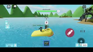 Roblox Shark Bite Playing with Wolfpack Part 2 [upl. by Eneja]