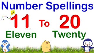 Number Names 11 to 20  11  20 Number Spellings  Eleven to Twenty Spelling  Number Names For Kids [upl. by Neleag208]