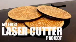 How to make custom laser cut coasters stepbystep [upl. by Cassiani]