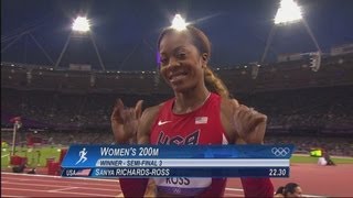 Womens 200m SemiFinal Full Races  London 2012 Olympics [upl. by Enerehs]