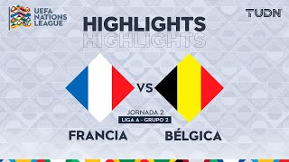 HIGHLIGHTS  Francia vs Bélgica  UEFA Nations League 2024  TUDN [upl. by Ellivnarg]