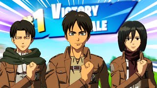 Eren Yeager Plays Fortnite ft The Scouts [upl. by Ahseiyk]