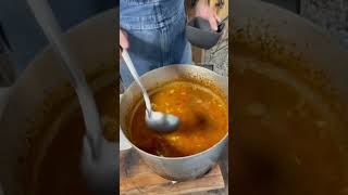 What we cook today cooking food cornbread foodshorts beefrecipe soup cookingoutdoors [upl. by Conan]